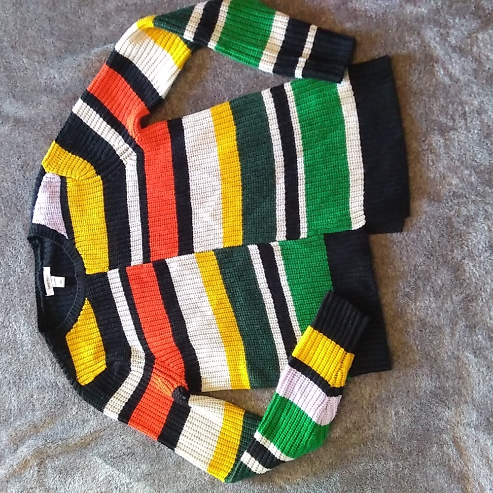 Nine West asymmetric color block sweater